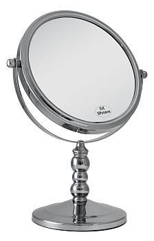 Зеркало Weisen WS-659 настольное, 5X-увеличение, d 17 см, h 26,5 см