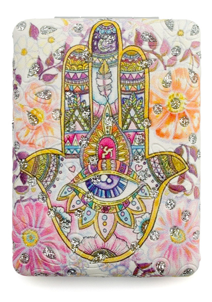 Фото Зеркало компактное Weisen WSPK-131-2 Судьба, прямоугольное, 8,5х6,2 см (Зеркала карманные)