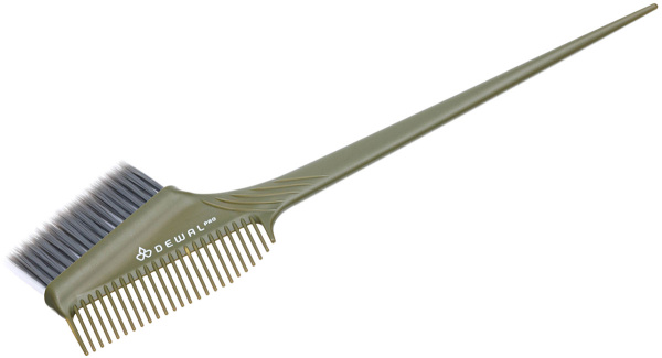 Фото Кисть для окрашивания DEWAL JB43green с прямой щетиной разной длины, 55 мм, зеленая (Кисти для окрашивания волос)