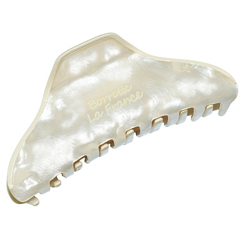 Заколка-краб для волос Weisen WSRJ-885 Белый перламутр, средний, 11см, 1 шт.