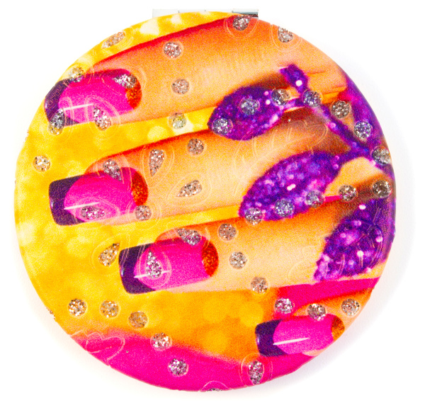 Фото Зеркало компактное Weisen WSPK-143-2 Маникюр, круглое, d 7,2 см (Зеркала карманные)