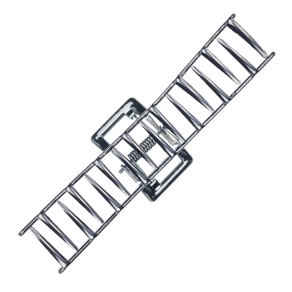 Фото Заколка-краб для волос Dewal Beauty 3003BD, серебряный, 1шт. (Заколки)