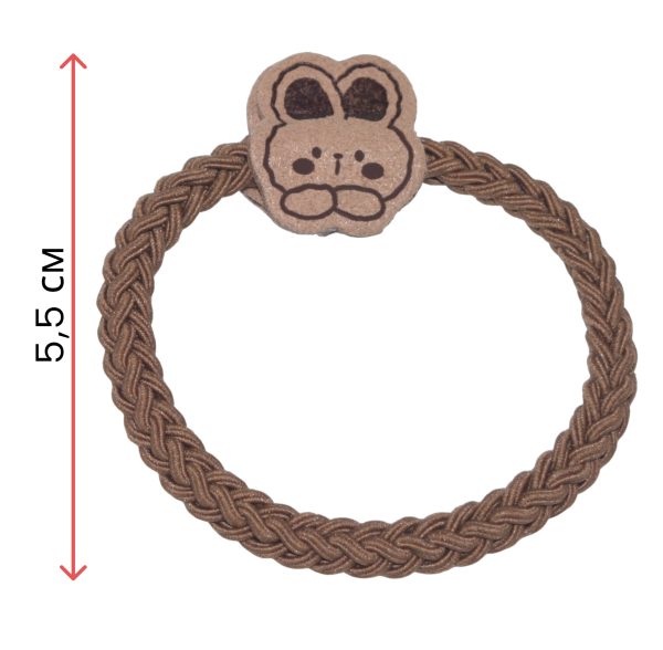 Фото Резинки для волос Weisen WSAN-2278 Банни, коричневые, 2 шт. (Резинки)