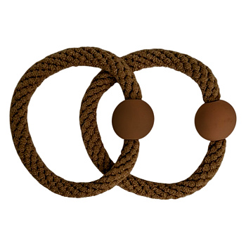 Резинки для волос Weisen WSAN-770-3, с бусиной, коричневые, 2 шт.