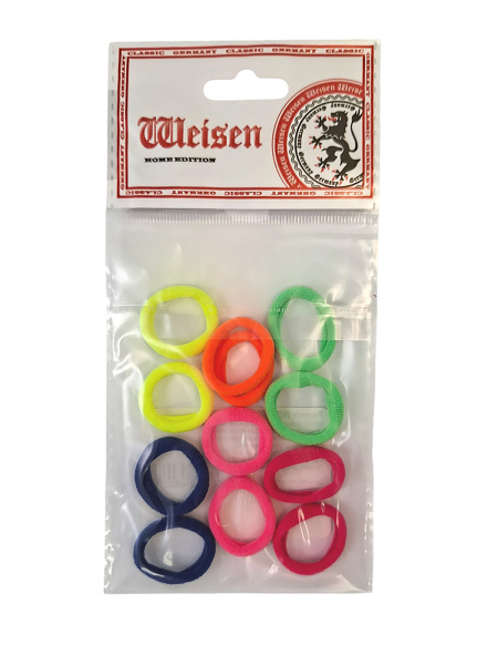 Фото Резинки для волос Weisen WS-2102-6 NEON супер мини, мультицвет (6 цветов), 12 шт (Резинки)