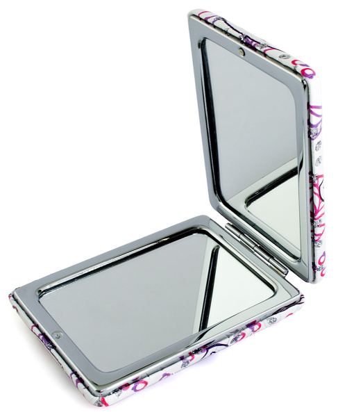 Фото Зеркало компактное Weisen WSPK-131-6 Судьба, прямоугольное, 8,5х6,2 см (Зеркала карманные)