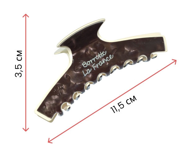 Фото Заколка-краб для волос Weisen WSRJ-884 Мокко, средний, 11,5 см, 1 шт. (Заколки)