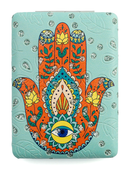 Фото Зеркало компактное Weisen WSPK-131-3 Судьба, прямоугольное, 8,5х6,2 см (Зеркала карманные)