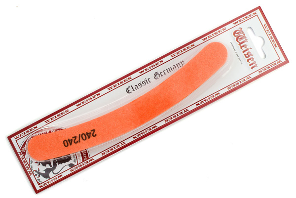 Фото Пилка-баф Weisen WS-1124 оранжевая, 240/240, 18 см (Пилочки для ногтей)