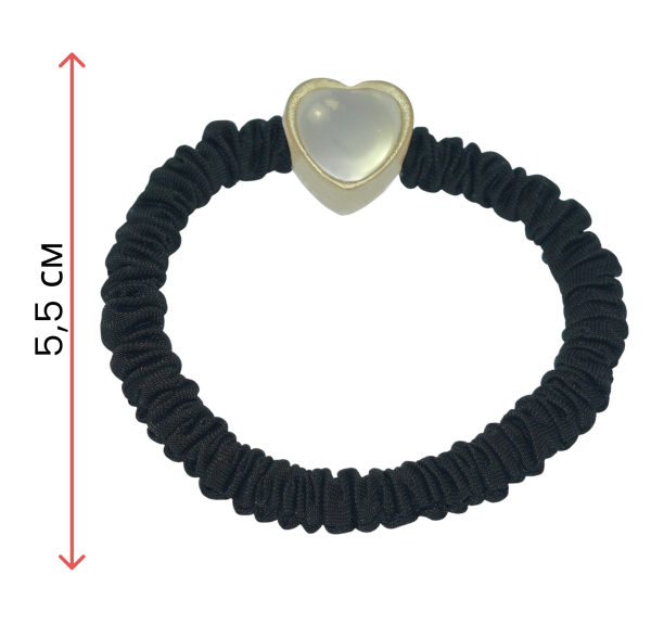 Фото Резинки для волос Weisen WSCR-406 Сердце, черные, 2 шт. (Резинки)