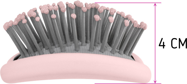 Фото Расческа массажная Weisen RR-5821-1 Pale Rose с пластиковыми штифтами, розовая пудра (Расчёски и щётки)