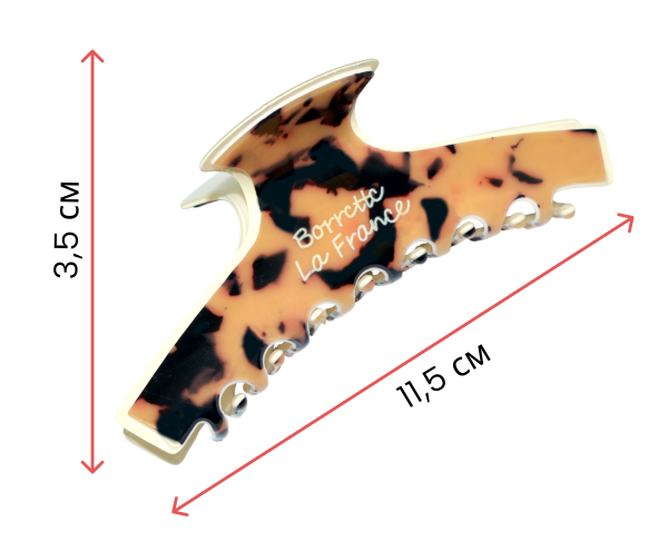 Фото Заколка-краб для волос Weisen WSRJ-884 Черепаховый, средний, 11,5 см, 1 шт. (Заколки)