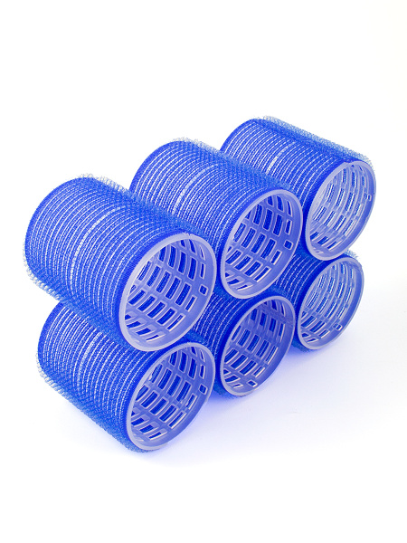 Фото Бигуди-липучки Weisen 199269, 52х63 мм, синие, 6 шт. (Бигуди-липучки)