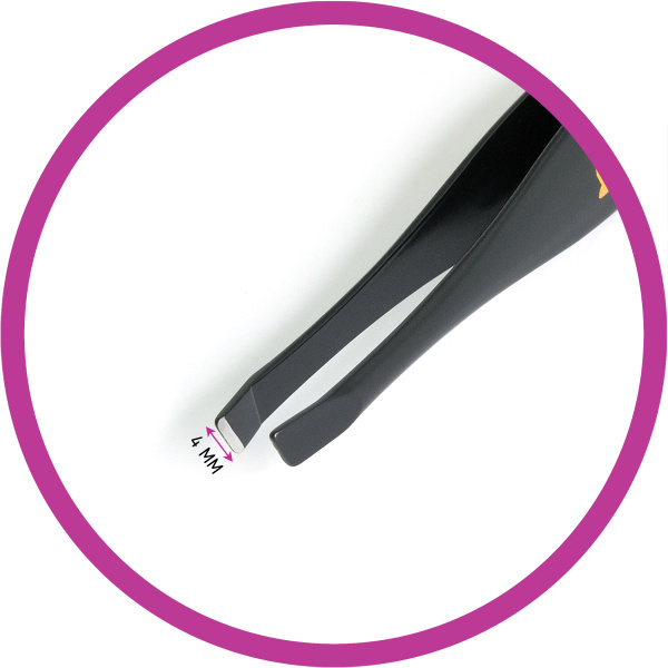 Фото Пинцет Weisen NGHM-009A Black скошенный, 9,5 см (Пинцеты для бровей)