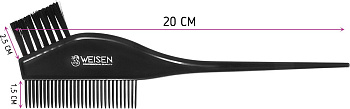 Кисть для окрашивания Weisen 1293N с расчёской широкая, 63 мм