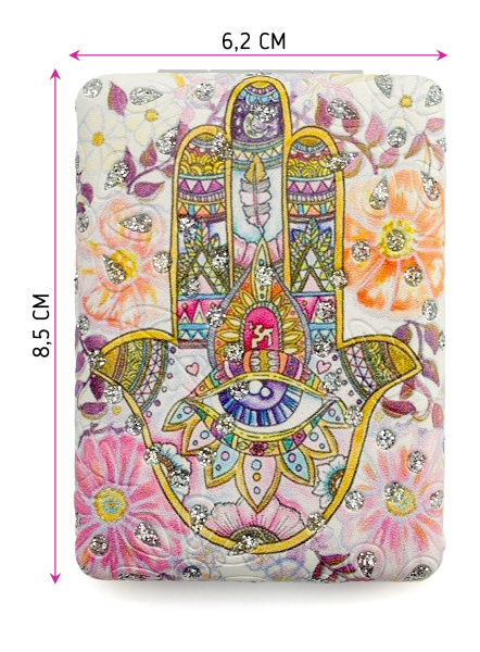 Фото Зеркало компактное Weisen WSPK-131-2 Судьба, прямоугольное, 8,5х6,2 см (Зеркала карманные)