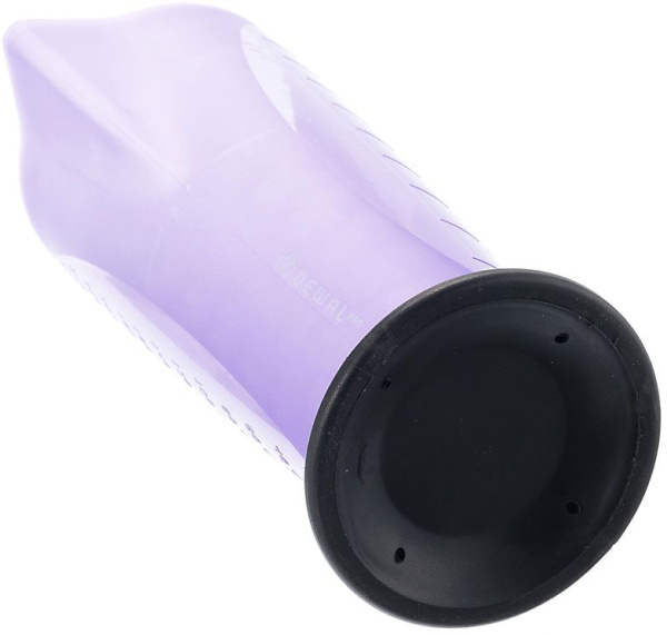 Фото Стакан мерный Dewal T-004lavender, с 2 носиками, с резинкой на дне, 250 мл (Чаши для окрашивания)