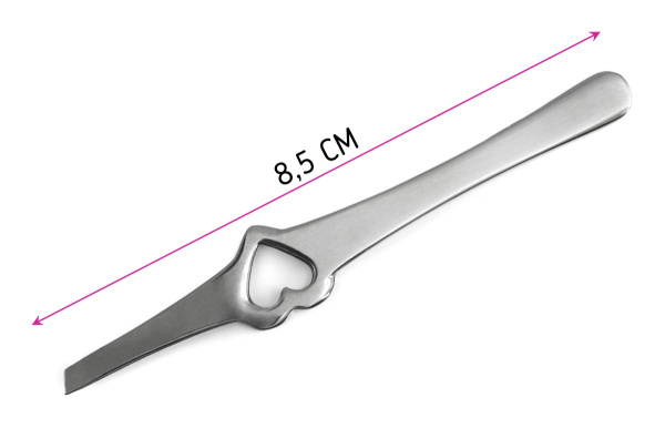 Фото Пинцет Weisen NGHM-014 Сердце, скошенный, глянцевый, 8,5 см (Пинцеты для бровей)