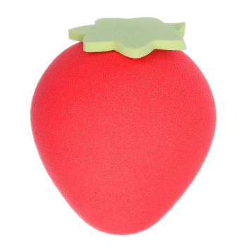 Спонж для нанесения макияжа Dewal Beauty 68318-2, клубника, 1шт.
