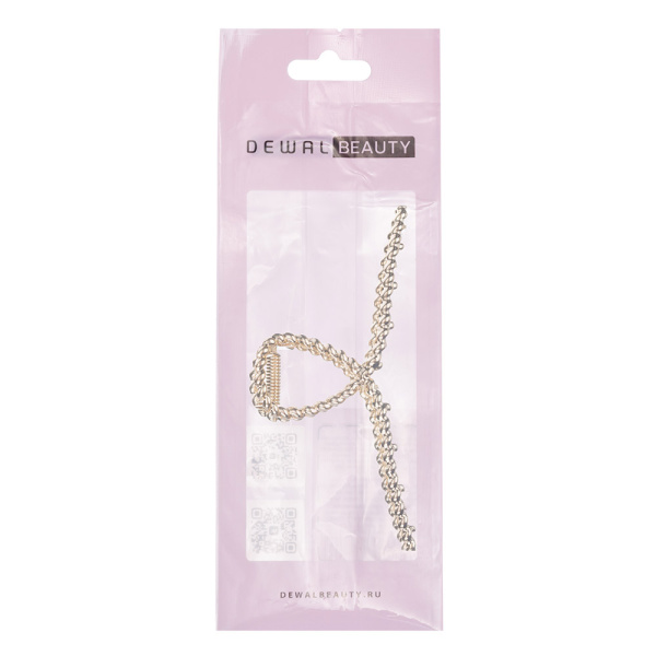 Фото Заколка-краб для волос Dewal Beauty 3002BD, золотой, 1шт. (Заколки)