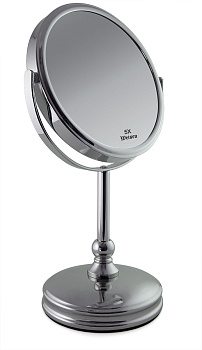 Зеркало Weisen HIC-1059B Silver, настольное, 5X-увеличение, h 17 см.