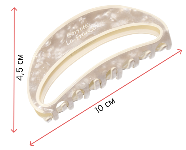 Фото Заколка-краб для волос Weisen WSRJ-893 Серый перламутр, 1 шт. (Заколки)